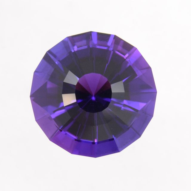Precision Cut 13.1ct Round Natural Amethyst Gemstone GAFF035 - Click Image to Close
