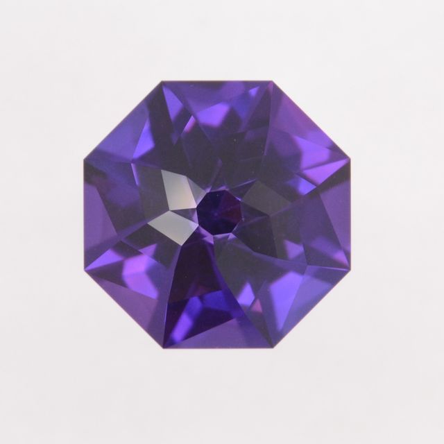 Precision Cut 14.1ct Round Natural Amethyst Gemstone PC01111 - Click Image to Close