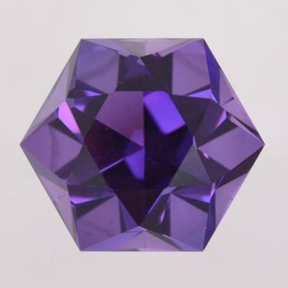 Custom Cut 16.0ct Hexagon Natural Amethyst Gemstone PC28085